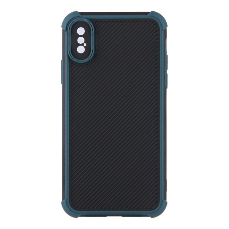 Hoesje voor iPhone X / XS Versterkte Hoekstrepen