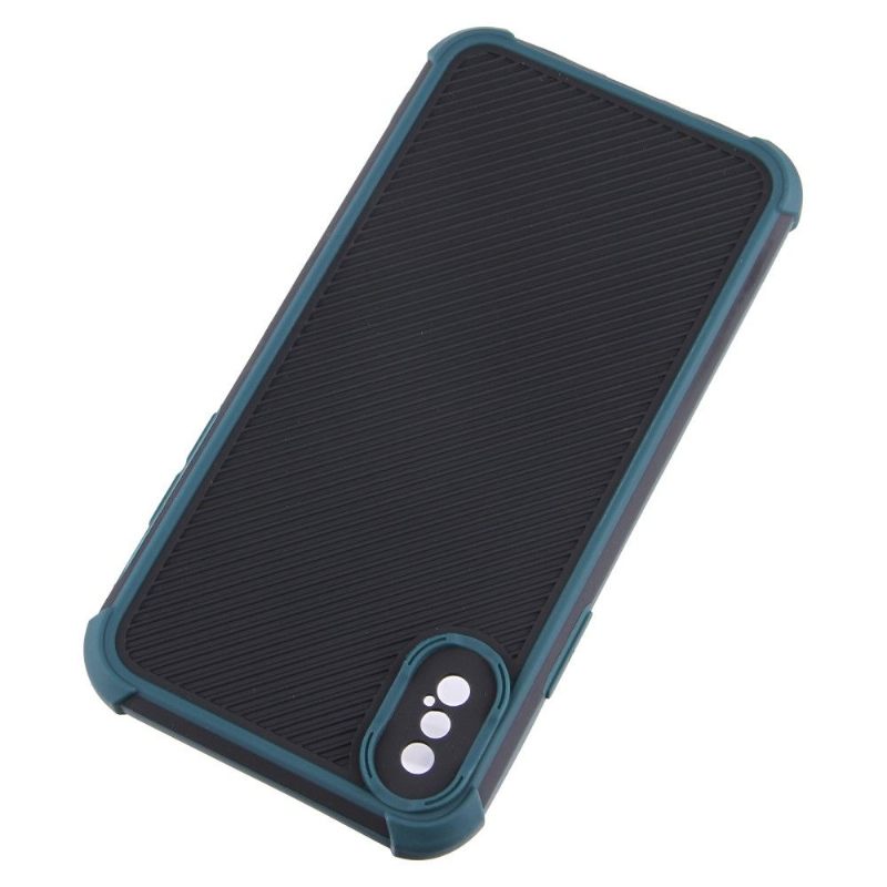 Hoesje voor iPhone X / XS Versterkte Hoekstrepen