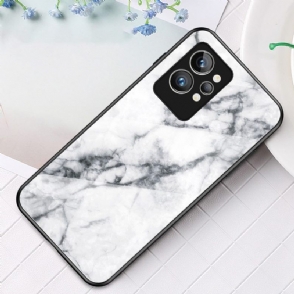 Hoesje voor Realme GT 2 Pro Lina Marmeren Glazen Achterkant