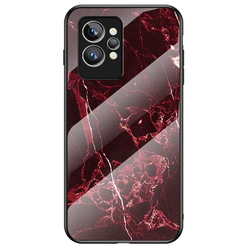 Hoesje voor Realme GT 2 Pro Lina Marmeren Glazen Achterkant