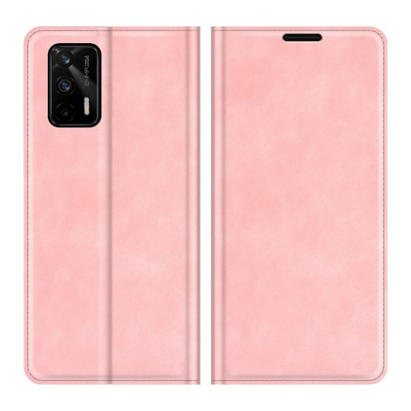 Cover voor Realme GT 5G Anti-fall Kunstleer Stand Functie