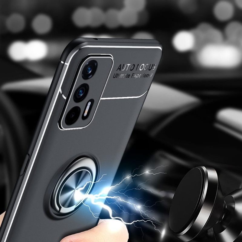 Hoesje voor Realme GT 5G Siliconen Met Roterende Ondersteuning