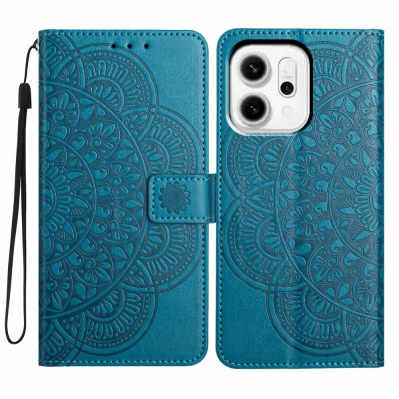 Flip Case Leren Oppo Reno 14 Pro 5g Bloemenmandala