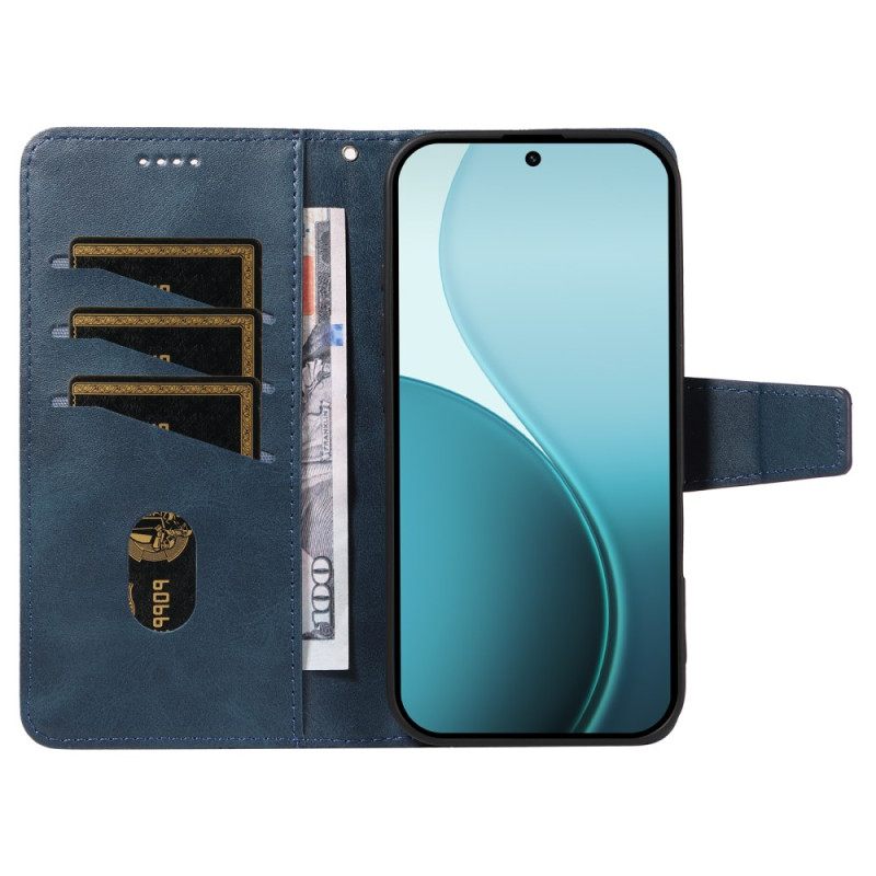 Flip Case Leren Oppo Reno 14 Pro 5g Diamantrand