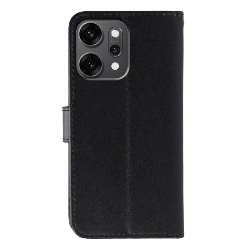 Flip Case Leren Oppo Reno 14 Pro 5g Effen