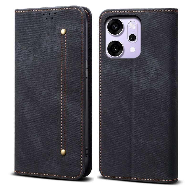 Folio-hoesje Voor Oppo Reno 14 Pro 5g Denimstof
