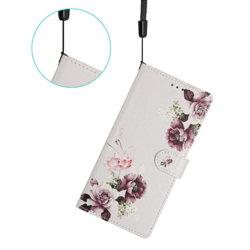 Leren Hoesje Oppo Reno 14 Pro 5g Bloemen Bescherming Hoesje
