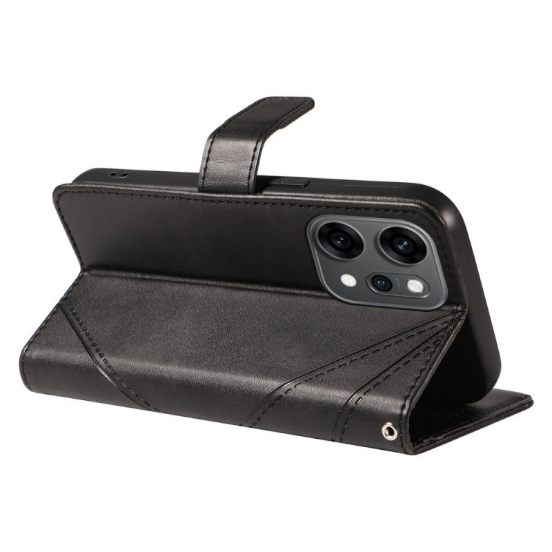 Leren Hoesje Oppo Reno 14 Pro 5g Geometrisch Ontwerp