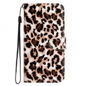 Leren Hoesje Oppo Reno 14 Pro 5g Luipaardpatroon Bescherming Hoesje