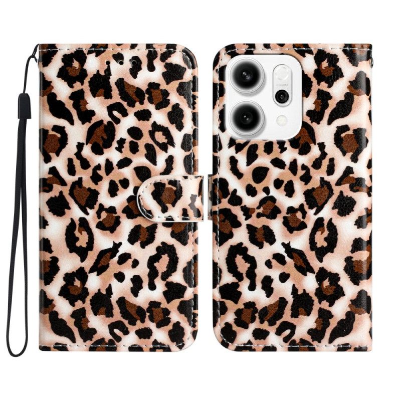 Leren Hoesje Oppo Reno 14 Pro 5g Luipaardpatroon Bescherming Hoesje