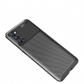 Hoesje voor Oppo Reno 4 5G Koolstofvezeleffect