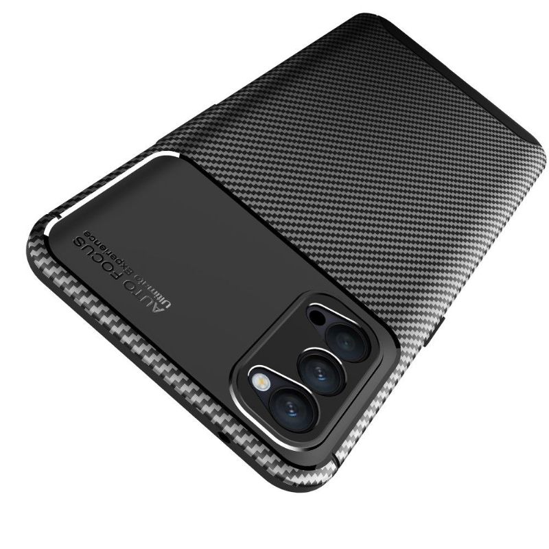 Hoesje voor Oppo Reno 4 5G Koolstofvezeleffect
