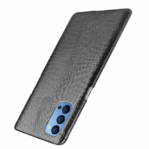 Hoesje voor Oppo Reno 4 5G Krokodil-effect
