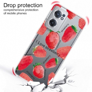 Hoesje voor OnePlus Nord CE 2 5G Anti-fall Aardbei