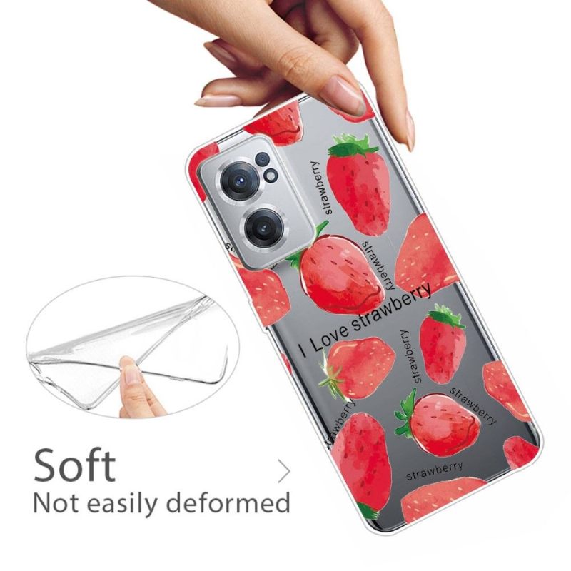 Hoesje voor OnePlus Nord CE 2 5G Anti-fall Aardbei