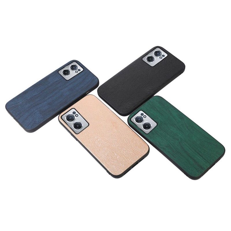 Hoesje voor OnePlus Nord CE 2 5G Anti-fall Houtlook Ledereffect