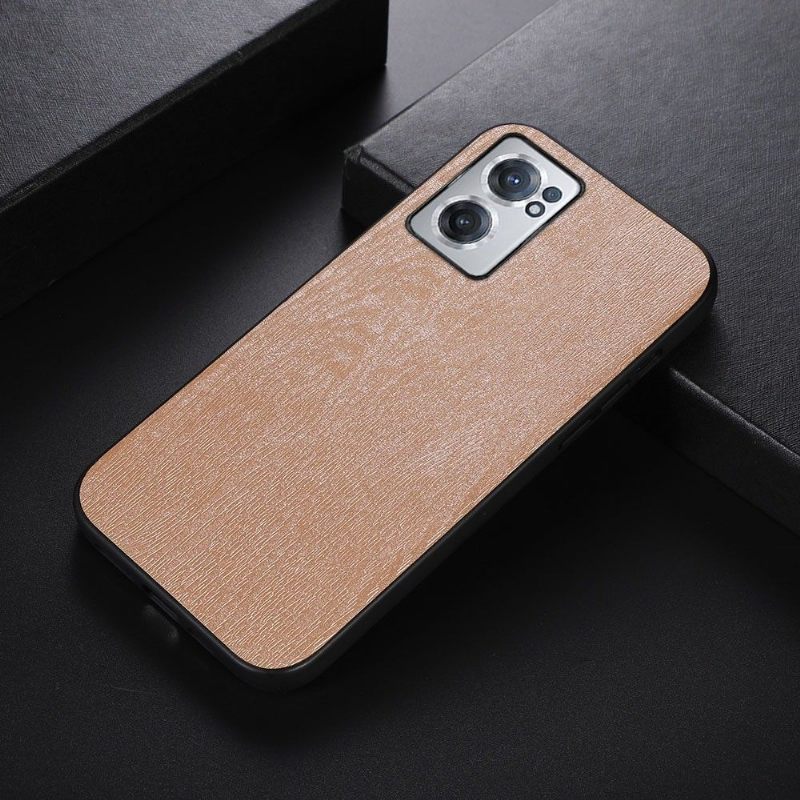Hoesje voor OnePlus Nord CE 2 5G Anti-fall Houtlook Ledereffect
