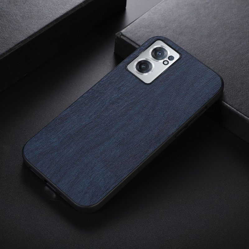 Hoesje voor OnePlus Nord CE 2 5G Anti-fall Houtlook Ledereffect