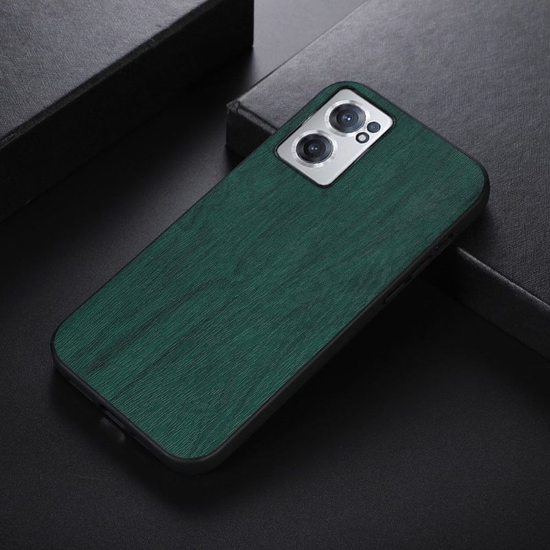 Hoesje voor OnePlus Nord CE 2 5G Anti-fall Houtlook Ledereffect