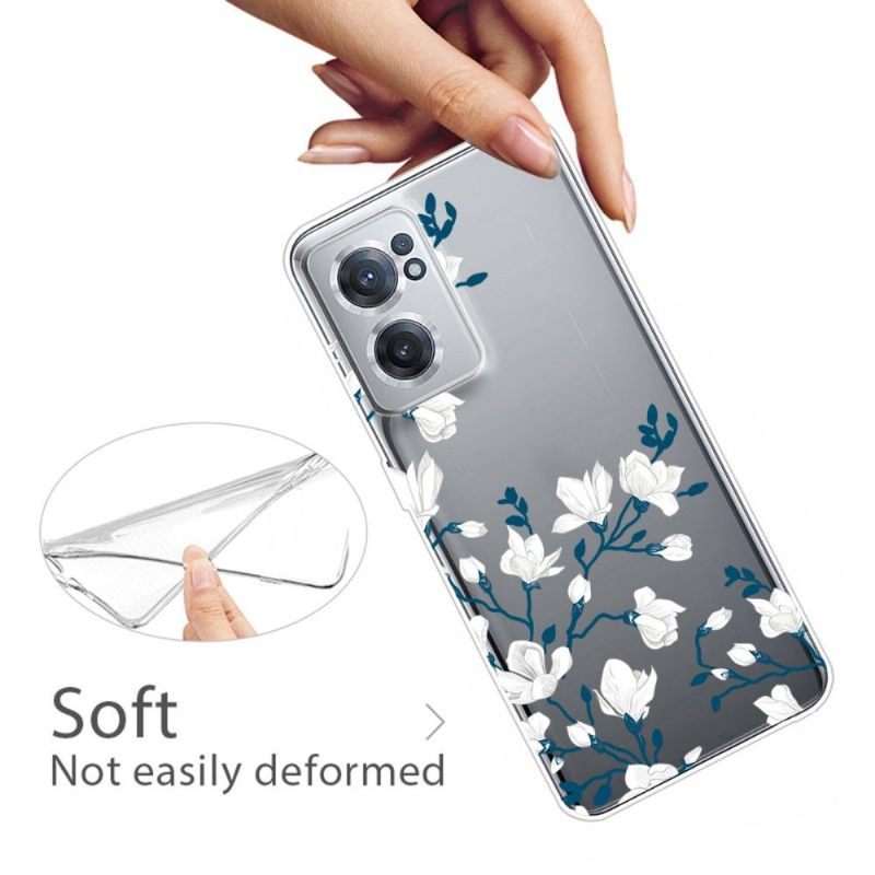 Hoesje voor OnePlus Nord CE 2 5G Anti-fall Witte Bloemen