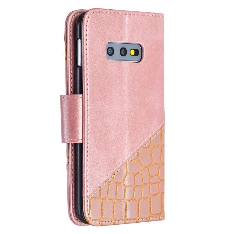 Folio-hoesje voor Samsung Galaxy S10e Croc Aspect Leereffect