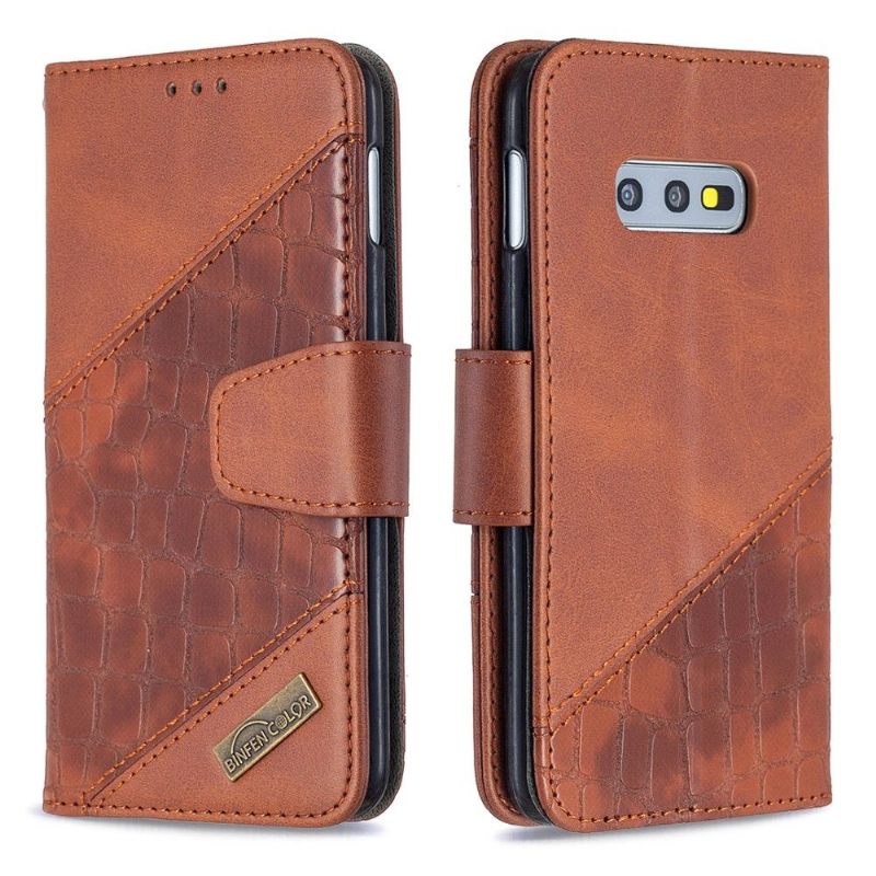 Folio-hoesje voor Samsung Galaxy S10e Croc Aspect Leereffect