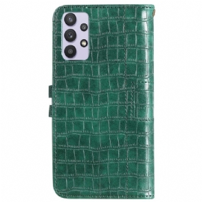 Folio-hoesje voor Samsung Galaxy A52 5G / A52 4G / A52s 5G Anti-fall Leerstijl Met Krokodilleneffect