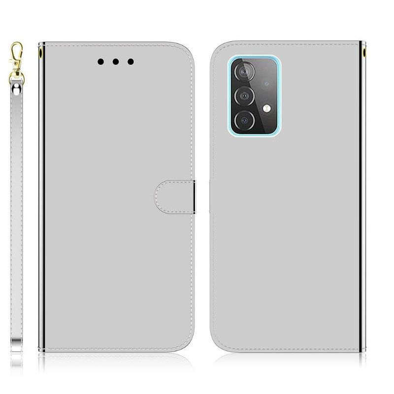 Folio-hoesje voor Samsung Galaxy A52 5G / A52 4G / A52s 5G Anti-fall Spiegeleffect Van Kunstleer