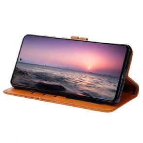Folio-hoesje voor Samsung Galaxy A52 5G / A52 4G / A52s 5G Kitten Met Mat Leereffect