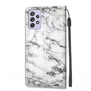 Folio-hoesje voor Samsung Galaxy A52 5G / A52 4G / A52s 5G Marmer