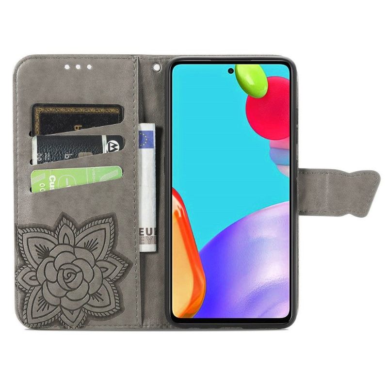 Folio-hoesje voor Samsung Galaxy A52 5G / A52 4G / A52s 5G Reliëfvlinder