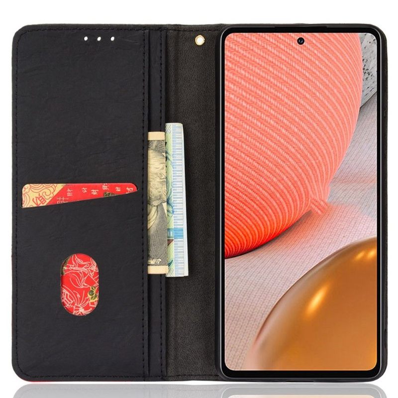 Folio-hoesje voor Samsung Galaxy A52 5G / A52 4G / A52s 5G Retro Kunstleer