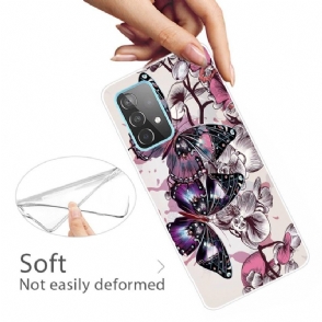Hoesje voor Samsung Galaxy A52 5G / A52 4G / A52s 5G Vlinders En Bloemen