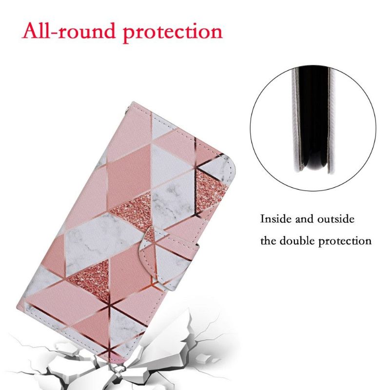 Leren Hoesje voor Samsung Galaxy A52 5G / A52 4G / A52s 5G Bescherming Chique Geometrie