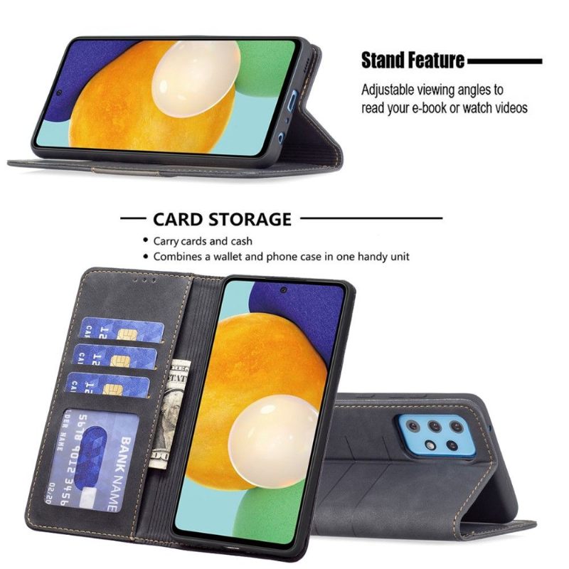 Leren Hoesje voor Samsung Galaxy A52 5G / A52 4G / A52s 5G Bescherming Folio-hoesje Binfen Color Flip Faux Leather