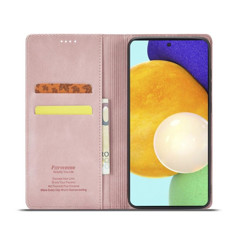Leren Hoesje voor Samsung Galaxy A52 5G / A52 4G / A52s 5G Bescherming Forwenw F2-serie