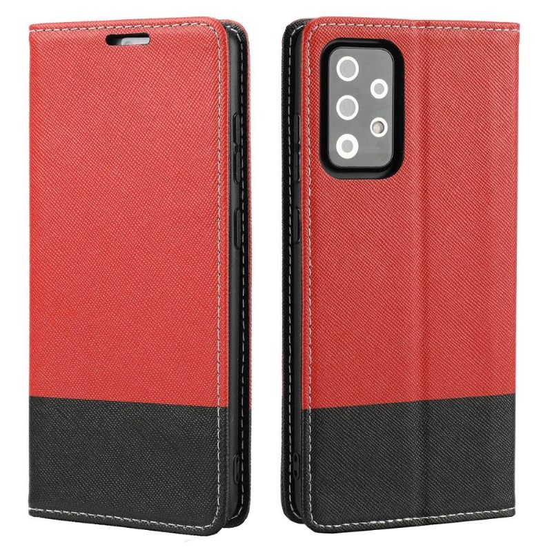 Leren Hoesje voor Samsung Galaxy A52 5G / A52 4G / A52s 5G Bescherming Tweekleurige Bretels