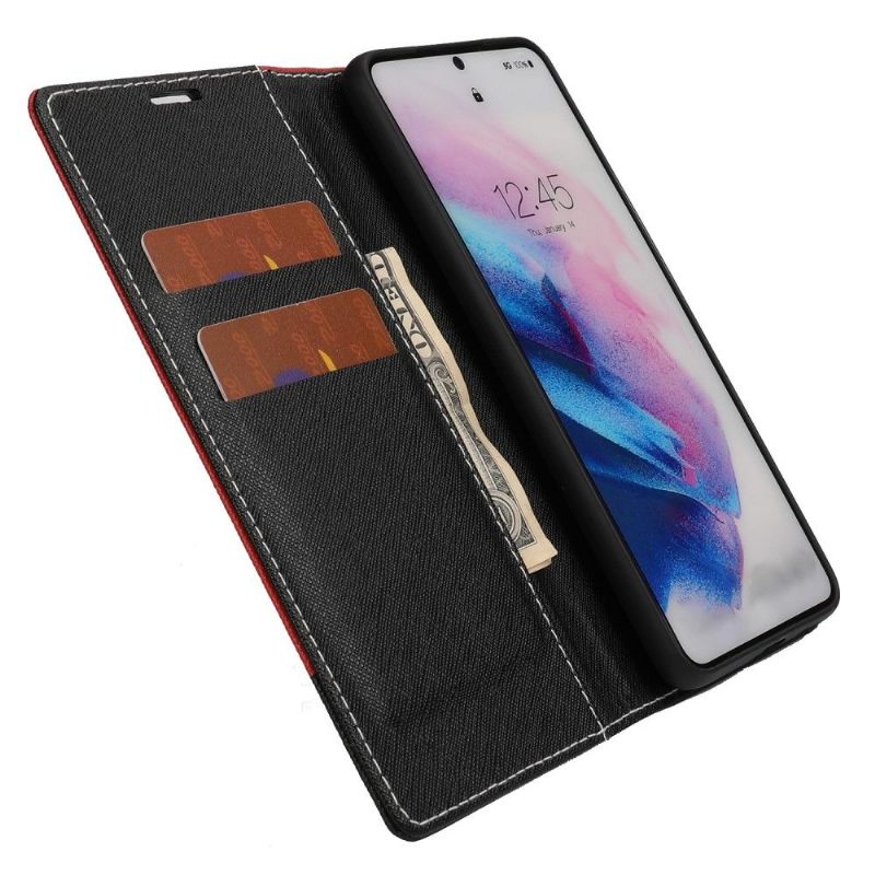 Leren Hoesje voor Samsung Galaxy A52 5G / A52 4G / A52s 5G Bescherming Tweekleurige Bretels
