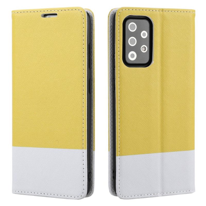 Leren Hoesje voor Samsung Galaxy A52 5G / A52 4G / A52s 5G Bescherming Tweekleurige Bretels