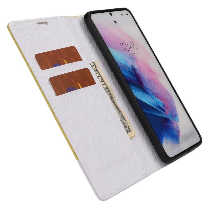 Leren Hoesje voor Samsung Galaxy A52 5G / A52 4G / A52s 5G Bescherming Tweekleurige Bretels