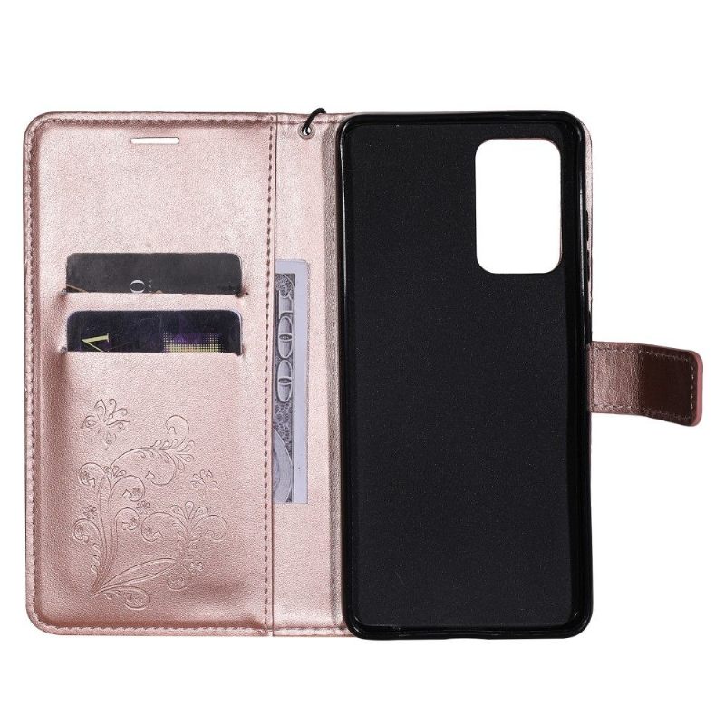 Leren Hoesje voor Samsung Galaxy A52 5G / A52 4G / A52s 5G Ondersteuningsfunctie Vlinders