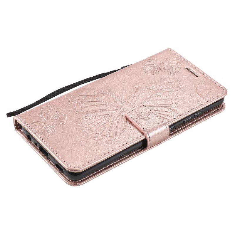 Leren Hoesje voor Samsung Galaxy A52 5G / A52 4G / A52s 5G Ondersteuningsfunctie Vlinders