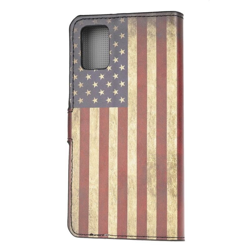 Leren Hoesje voor Samsung Galaxy A52 5G / A52 4G / A52s 5G Vintage Amerikaanse Vlag