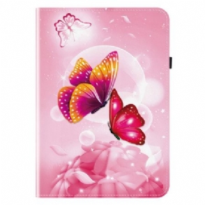 Cover Voor Samsung Galaxy Tab S11 Roze Vlinders