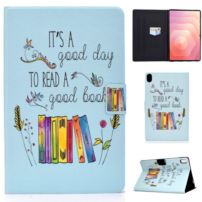 Flip Case Leren Samsung Galaxy Tab S11 Het Is Een Goede Dag