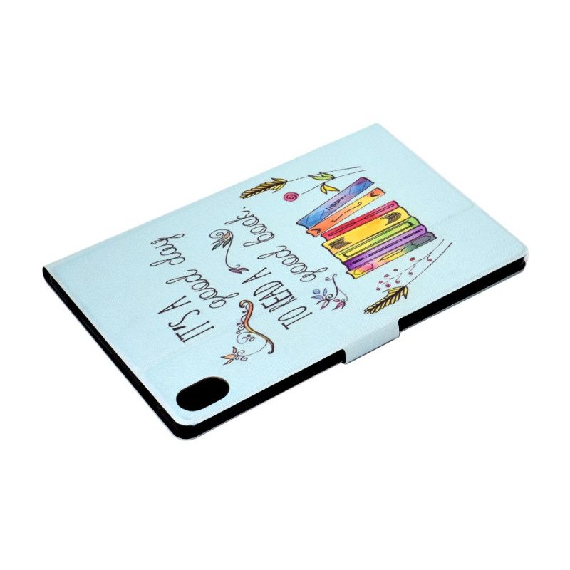 Flip Case Leren Samsung Galaxy Tab S11 Het Is Een Goede Dag