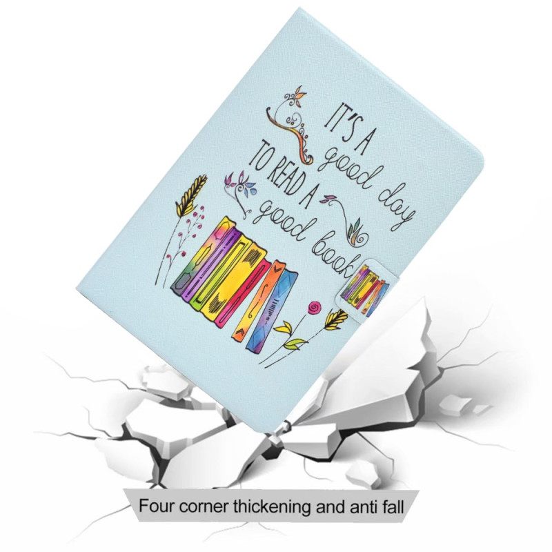 Flip Case Leren Samsung Galaxy Tab S11 Het Is Een Goede Dag