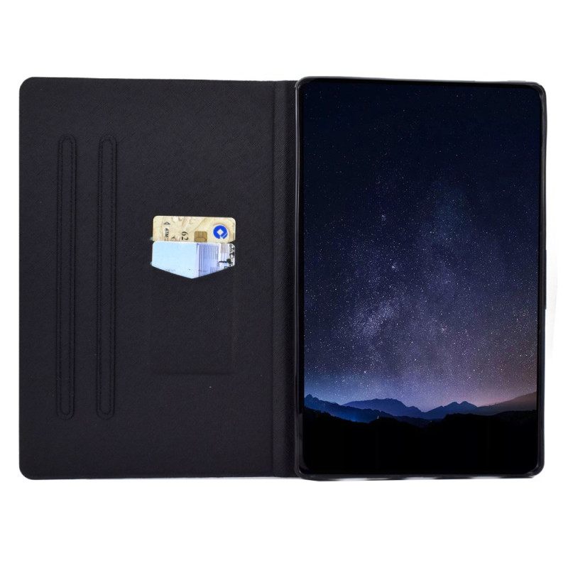Folio-hoesje Samsung Galaxy Tab S11 Telefoonhoesje Blauw Marmer