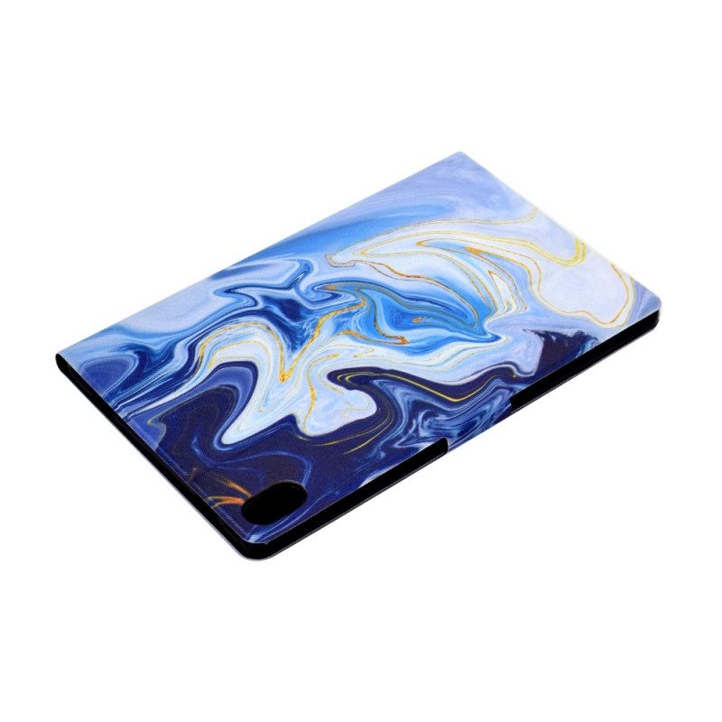Folio-hoesje Samsung Galaxy Tab S11 Telefoonhoesje Blauw Marmer