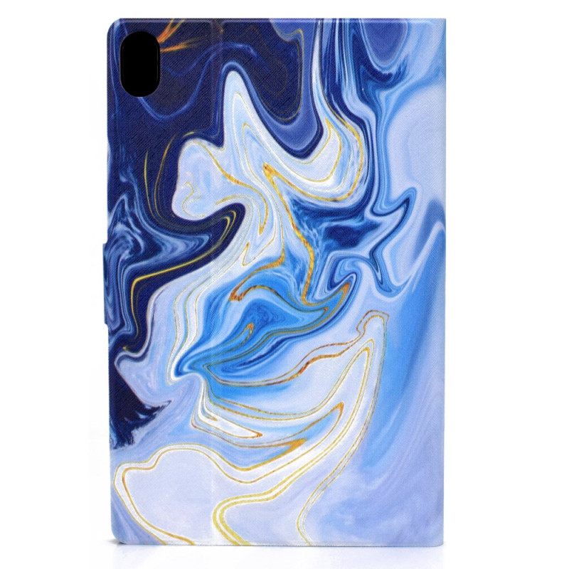 Folio-hoesje Samsung Galaxy Tab S11 Telefoonhoesje Blauw Marmer